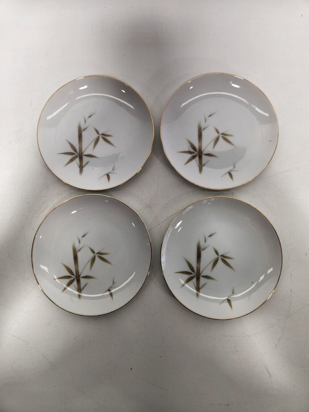 Kyoto Fine China Trade Wind 8150 Bread & Butter Plates Set of 4 Japan Bamboo...
